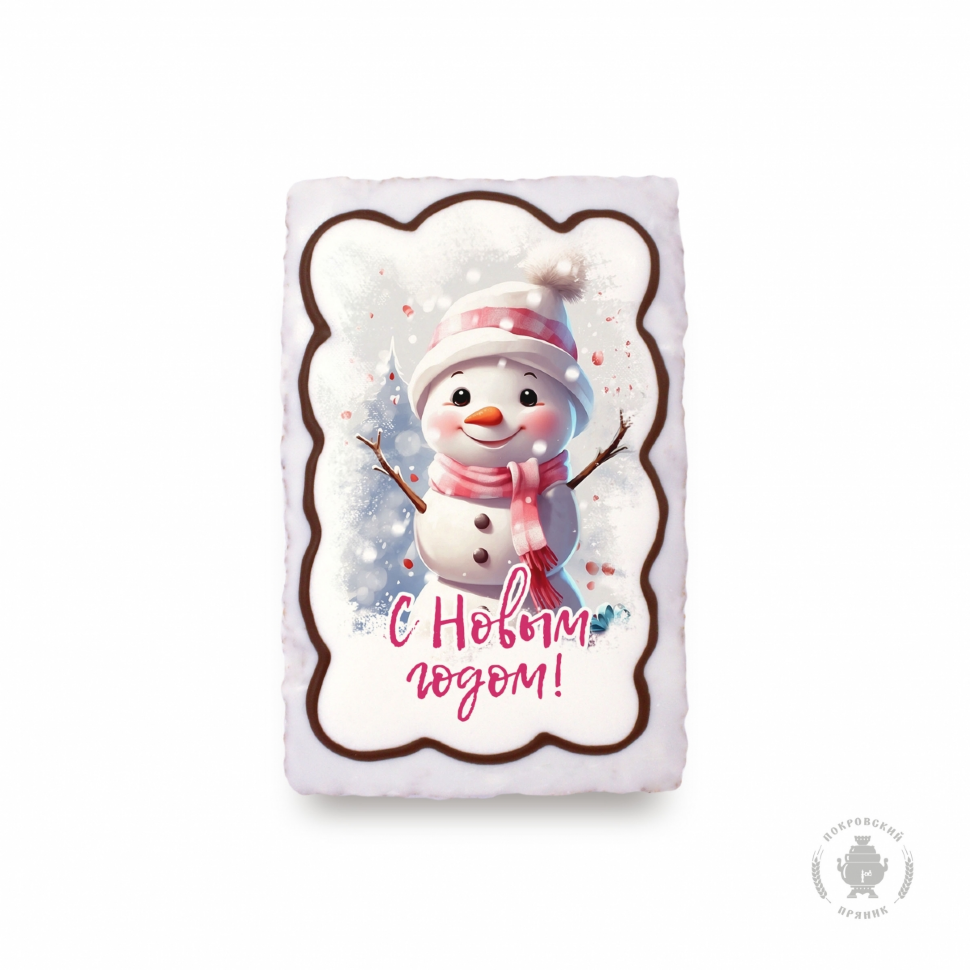  Пряник 130г новогодний Снеговик, (коробка 25шт) в Нижнем Новгороде