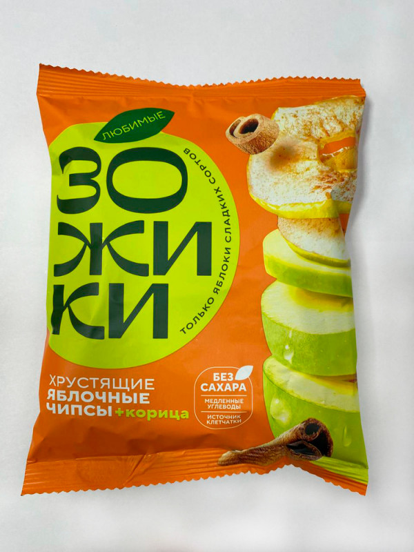 №1 Зожики Яблочные+корица чипсы, 25г  в Нижнем Новгороде
