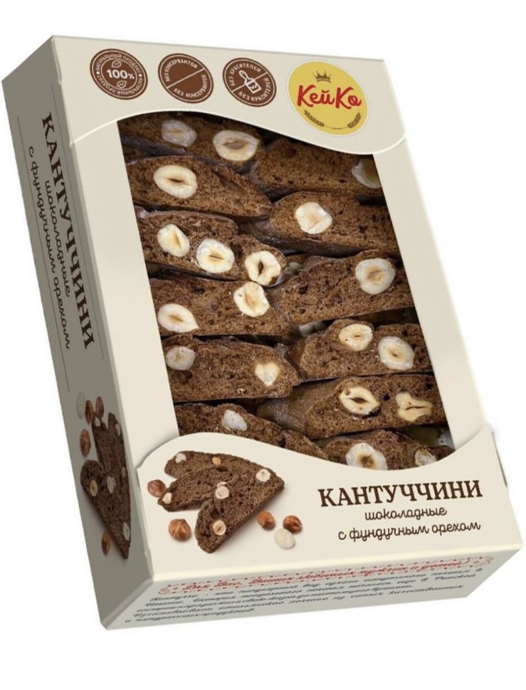  Кей Ко Кантуччини шоколадные с фундучным орехом, 200г  в Нижнем Новгороде