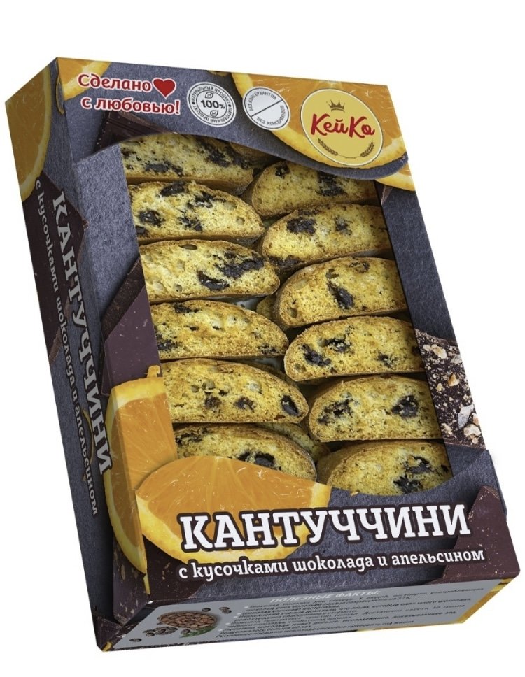  Кей Ко Кантуччини с кусочками шоколада и апельсином, 200г   в Нижнем Новгороде